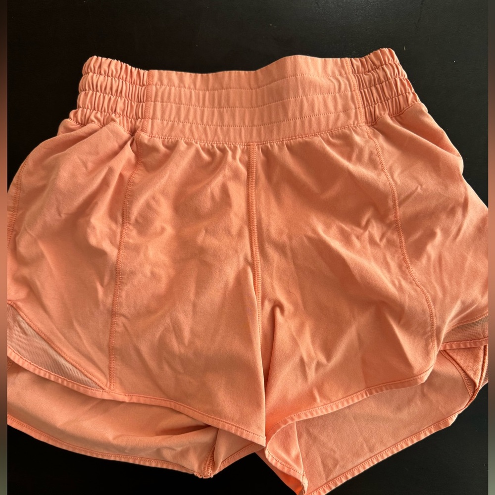 Hotty Hot High-Rise Lined Short 4” Peach